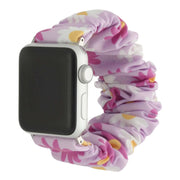 Bracelet Apple Watch Bloomsy - chouchou - nylon - fleurs violettes