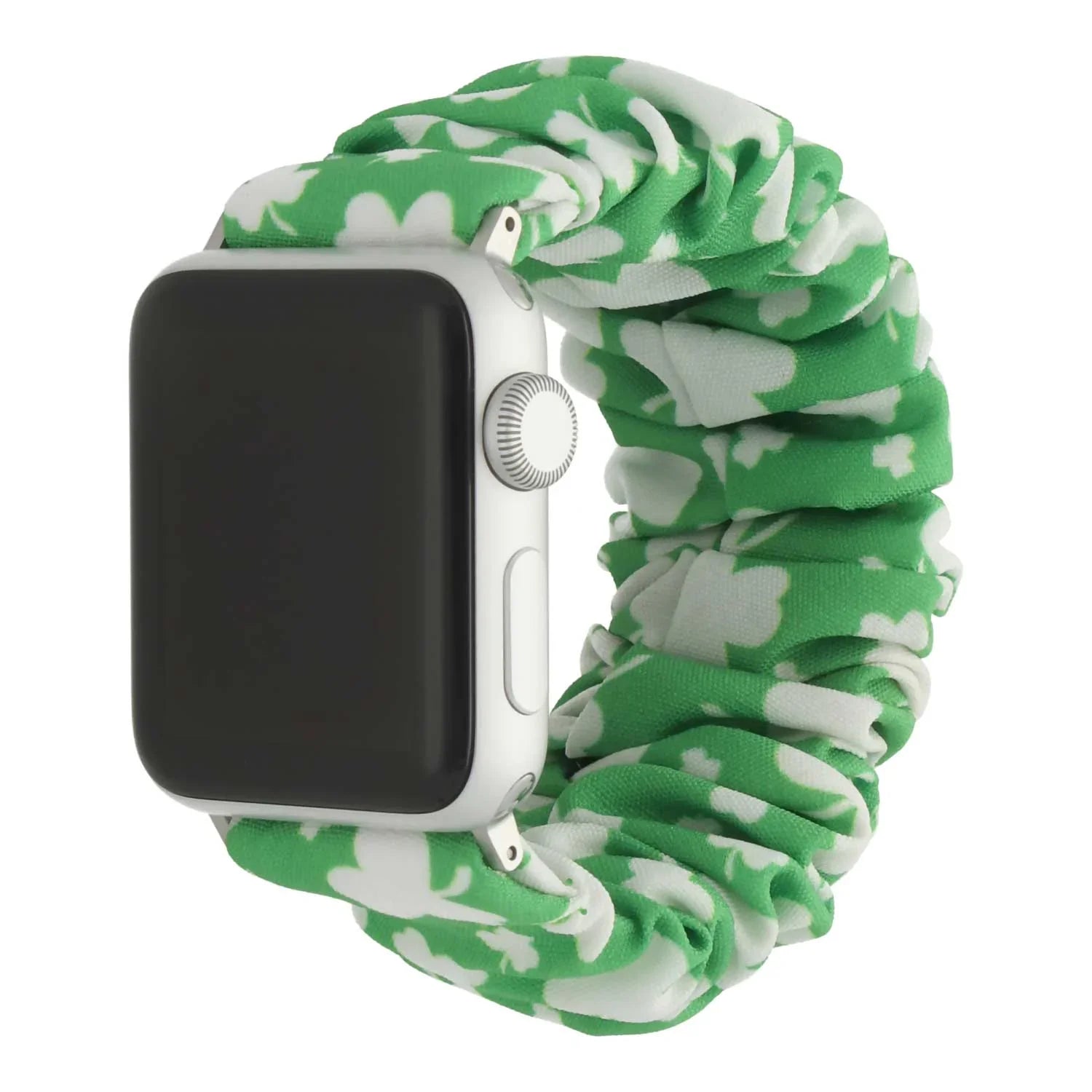Bracelet Apple Watch Savara - chouchou - nylon - vert trèfle