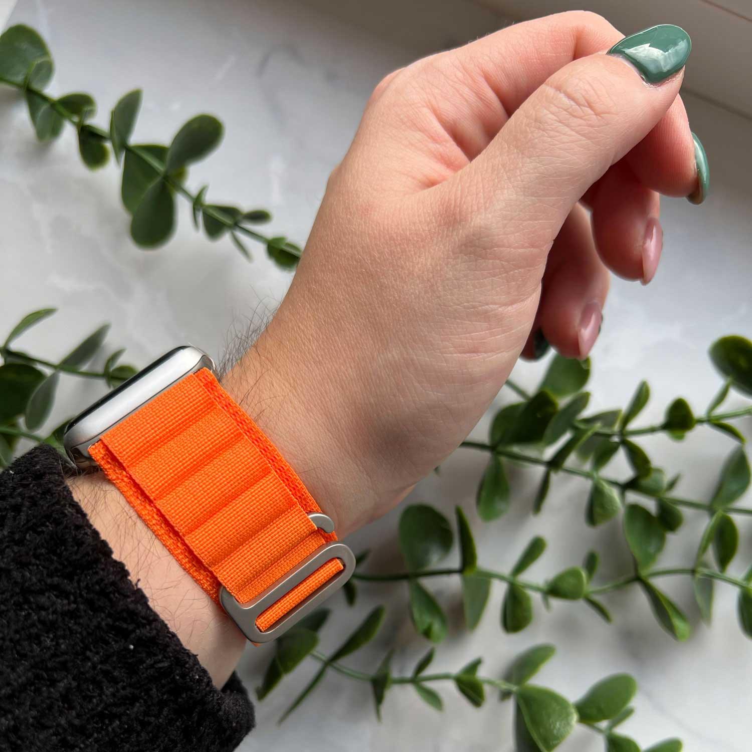 Bracelet Apple Watch Alpine - nylon - orange