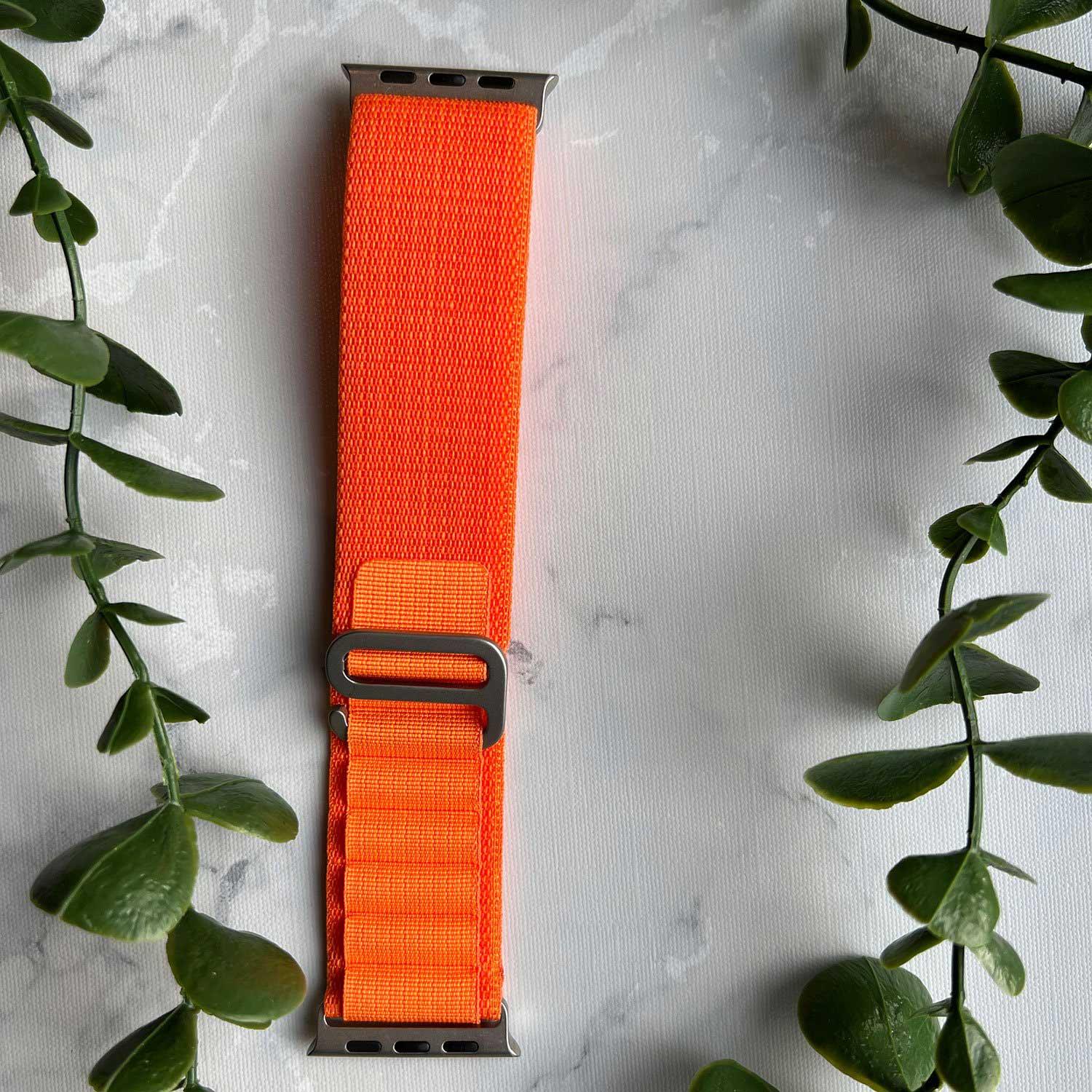 Bracelet Apple Watch Alpine - nylon - orange