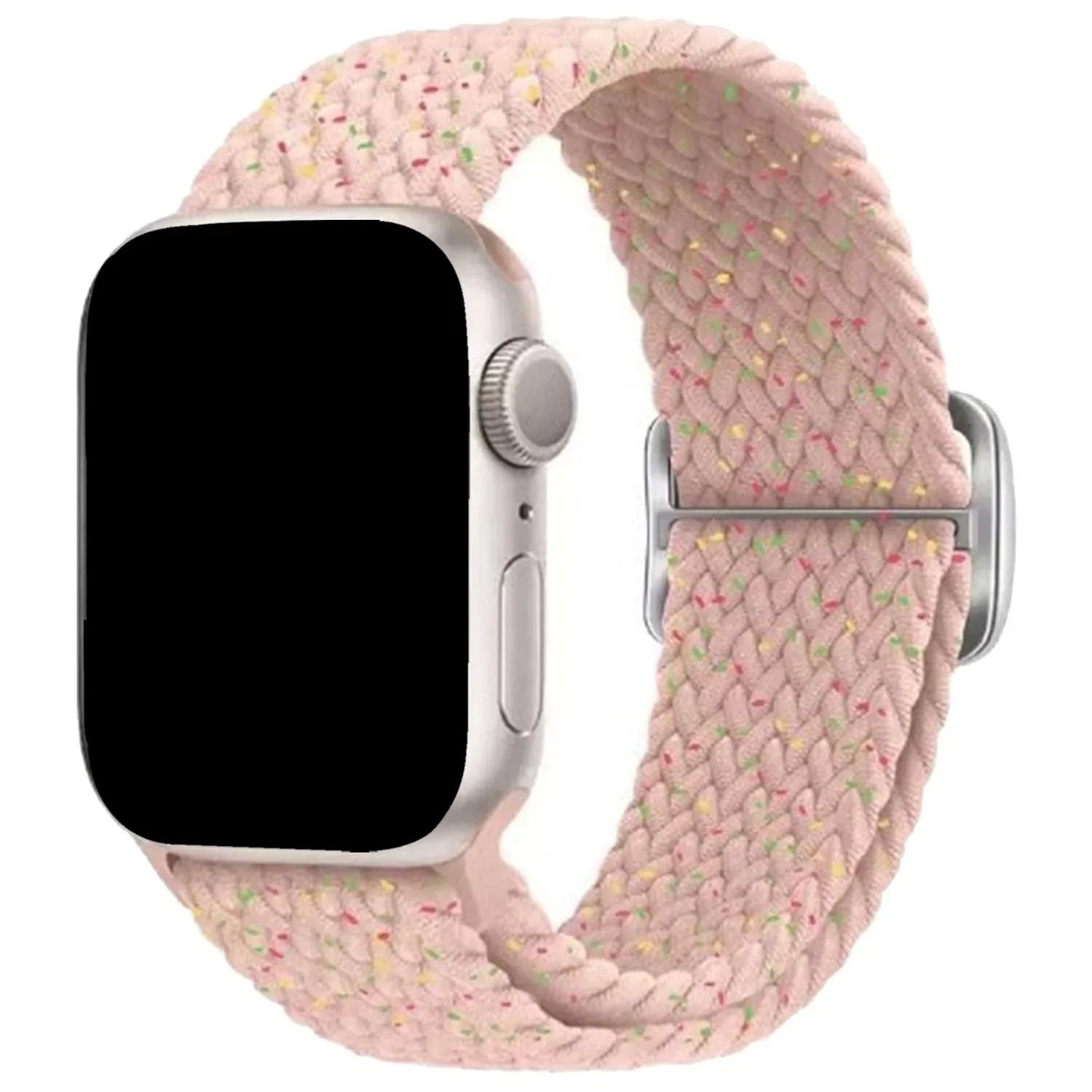Bracelet Apple Watch Weavy - nylon - rose poudré