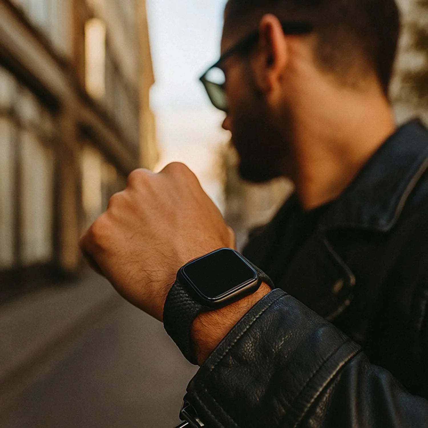 Bracelet Apple Watch Weavy - nylon - noir