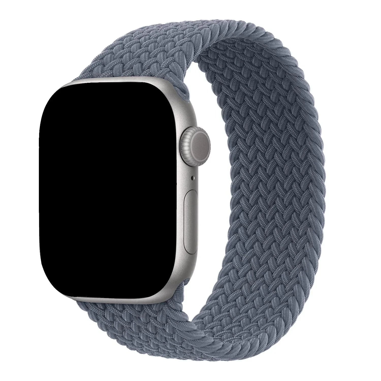 Apple Watch bandje Onyx - gevlochten - solo - nylon - Ankerblauw
