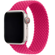 Bracelet Apple Watch Onyx - tressé - solo - nylon - framboise