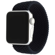 Apple Watch bandje - nylon - gevlochten solo - houtskool