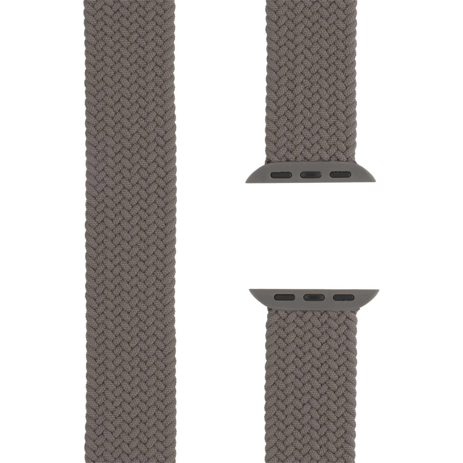 Apple Watch bandje Onyx - gevlochten - solo - nylon - klei