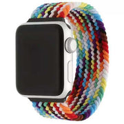 Apple Watch bandje - nylon - gevlochten solo - kleurrijk fel