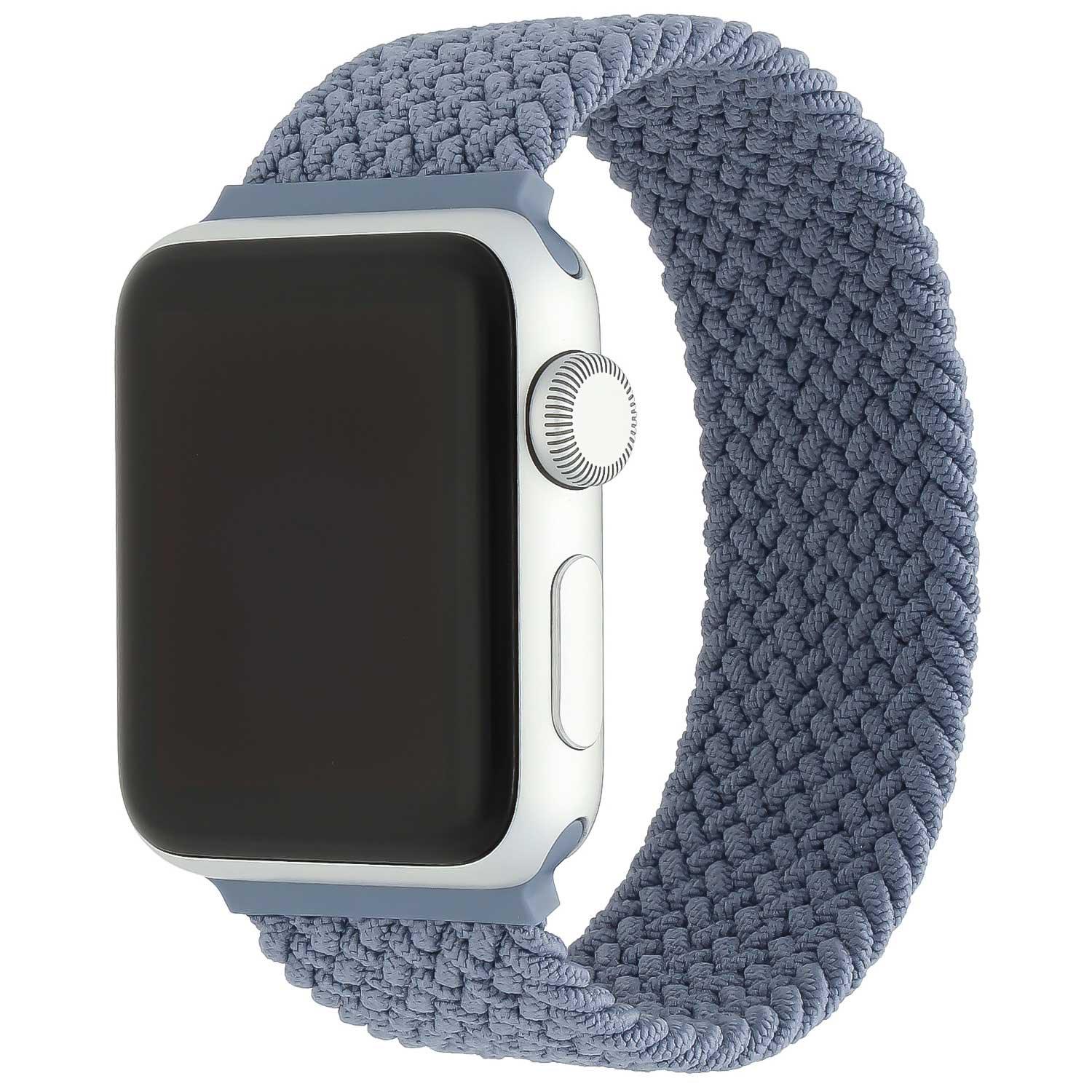 Apple Watch bandje - nylon - gevlochten solo - leisteen
