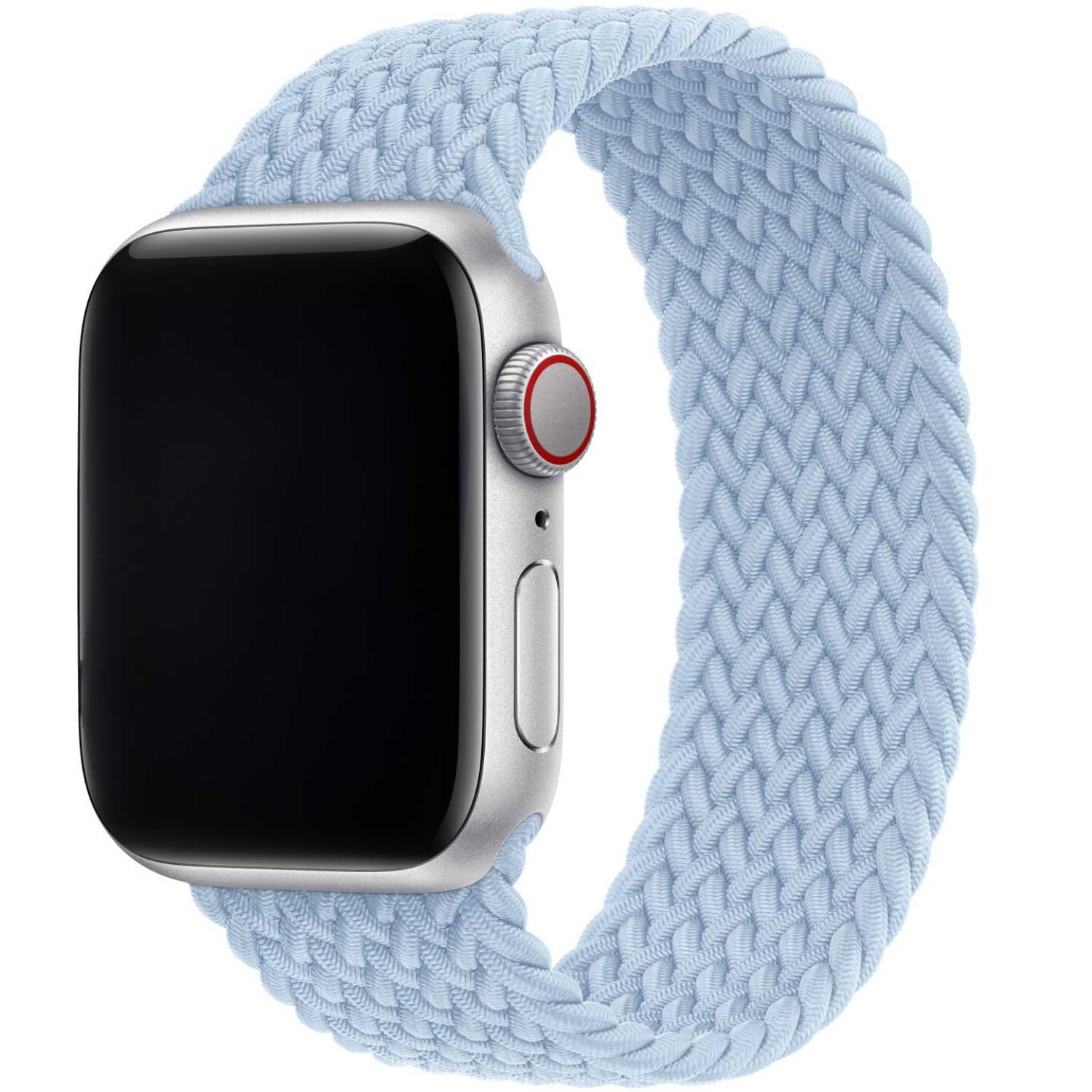 Apple Watch bandje Onyx - gevlochten - solo - nylon - lichtblauw