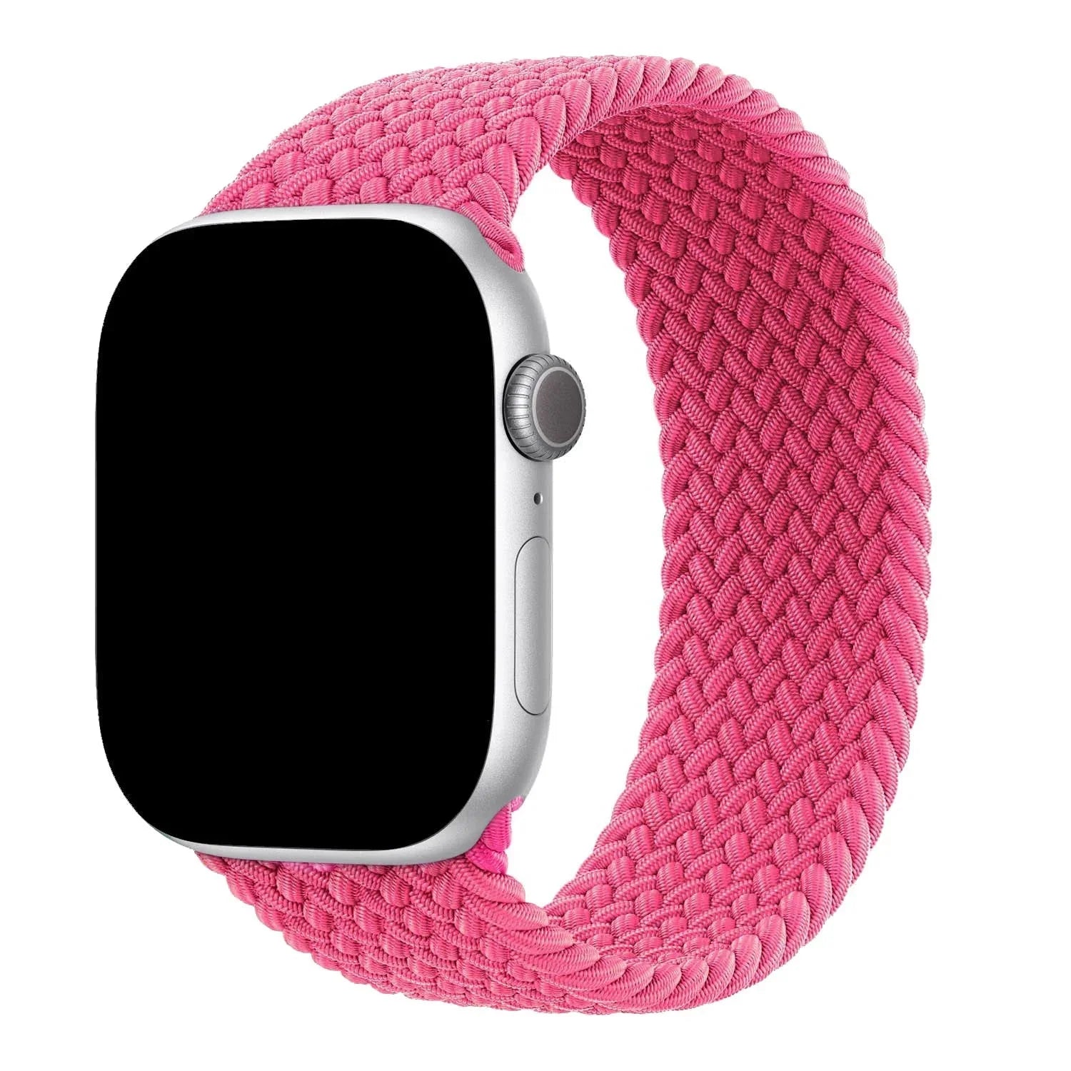 Apple Watch bandje Onyx - gevlochten - solo - nylon - pioenroze