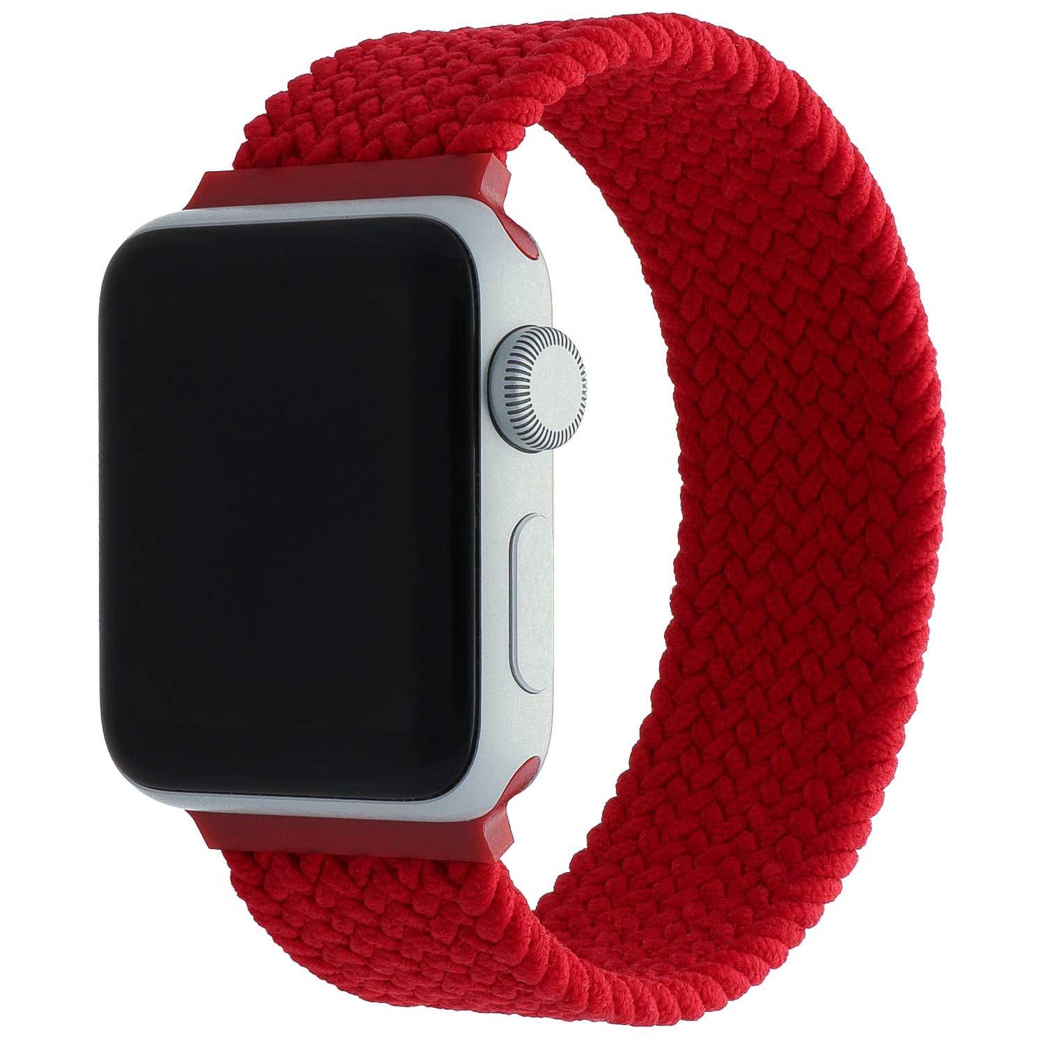 Apple Watch bandje - nylon - gevlochten solo - rood
