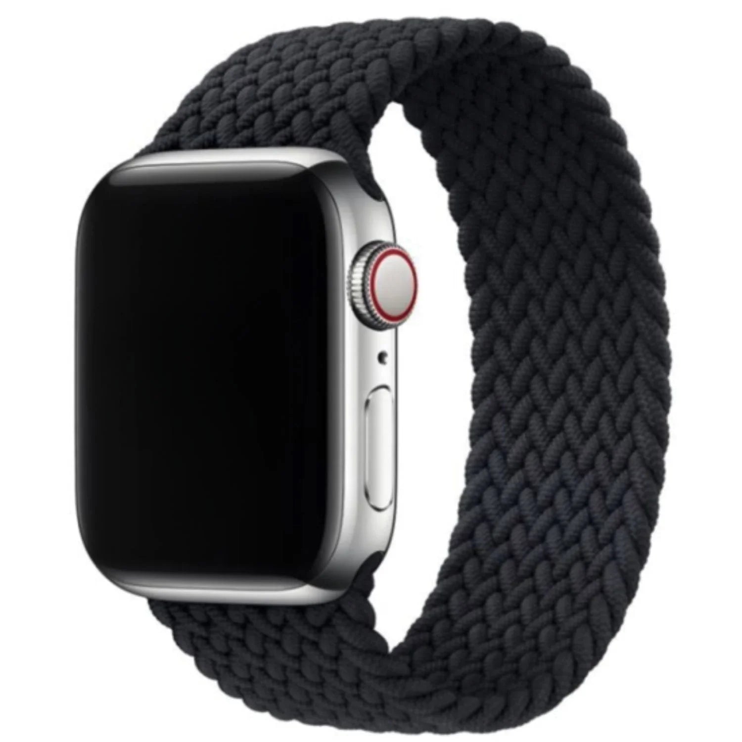 Apple Watch bandje - nylon - gevlochten solo - zwart