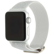 Apple Watch bandje - nylon - geweven gesp - glitter wit