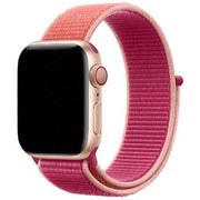 Bracelet Apple Watch Nexora - tissé - nylon - grenade