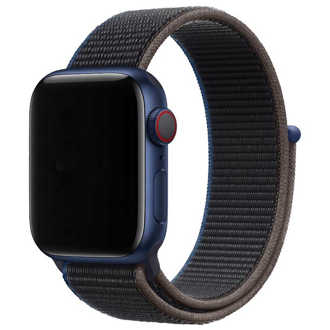 Apple Watch bandje - geweven - nylon - houtskool