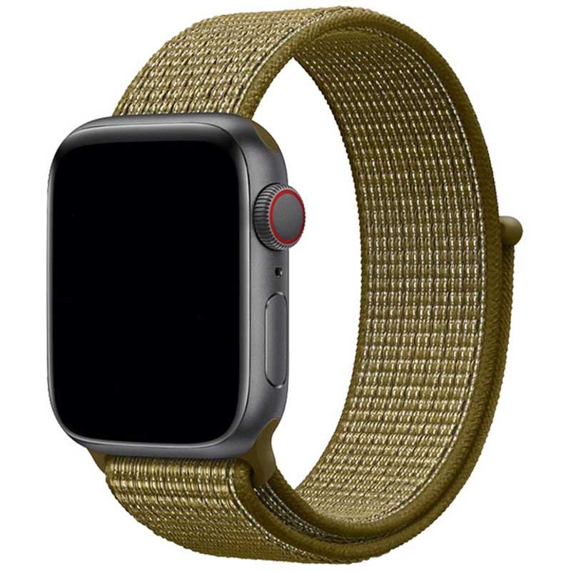 Bracelet Apple Watch Osvo - tissé - nylon - éclats d'olive