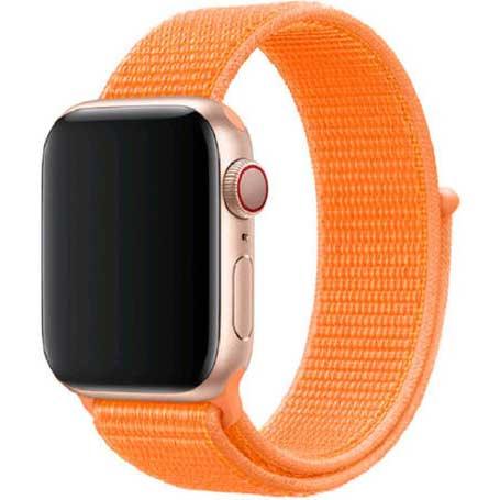 Apple Watch bandje Nexora - geweven - nylon - papaja