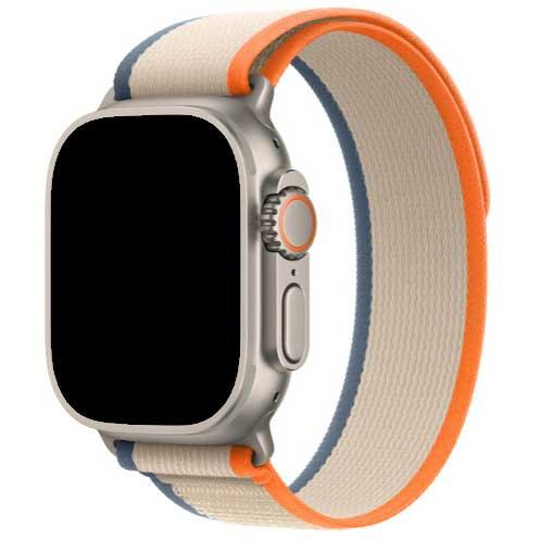 Bracelet Apple Watch Trail - nylon - orange beige