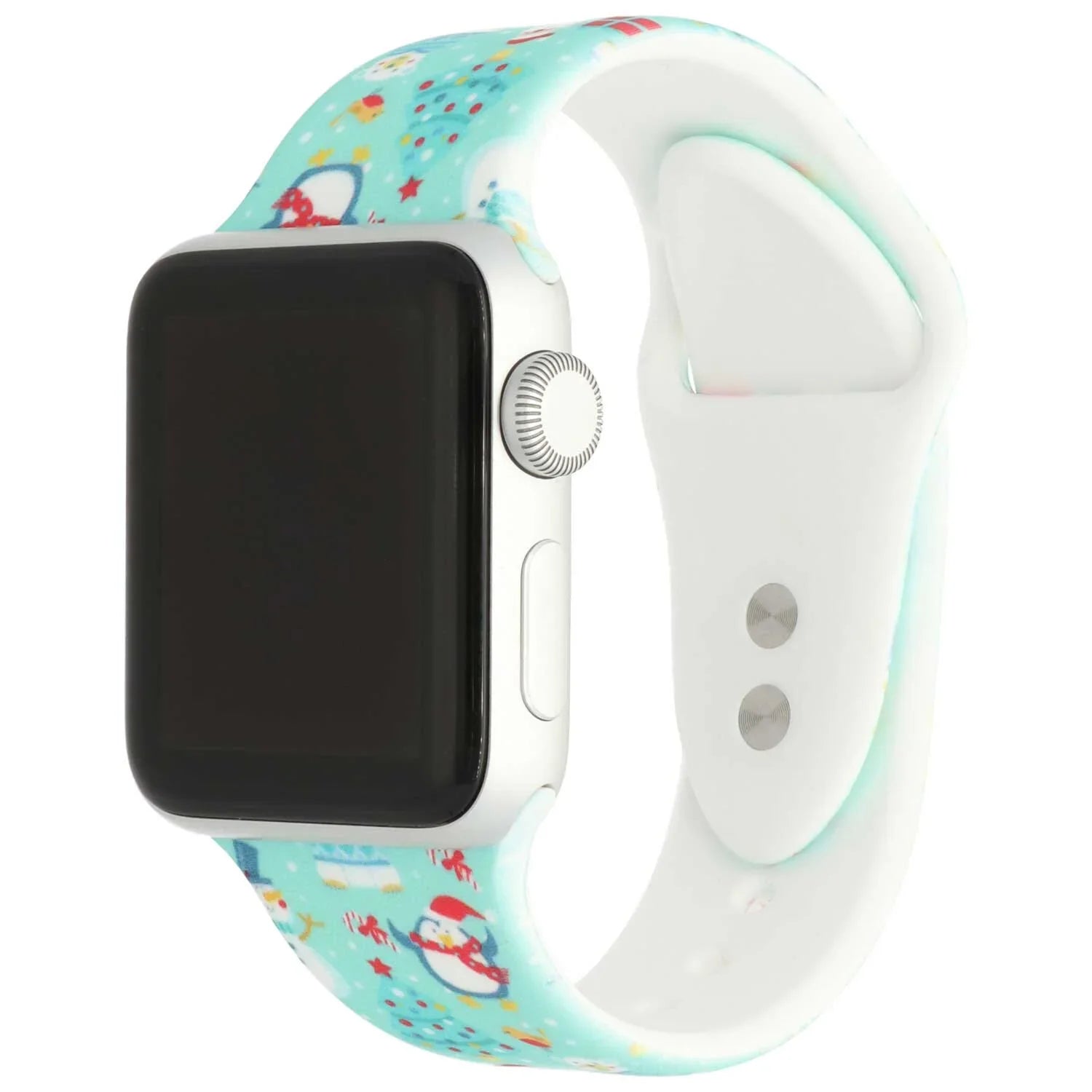 Bracelet imprimé Apple Watch - silicone - Noël - vert
