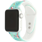 Apple Watch print bandje - siliconen - kerst - groen