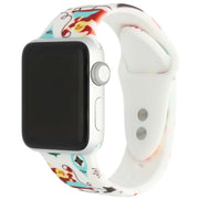 Apple Watch print bandje - siliconen - kerst - wit