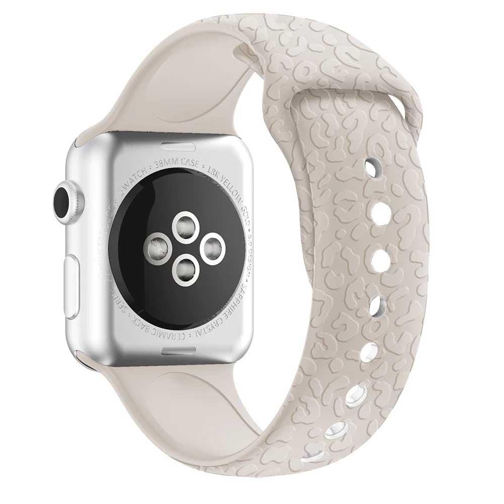 Bracelet imprimé Apple Watch - silicone - léopard starlight