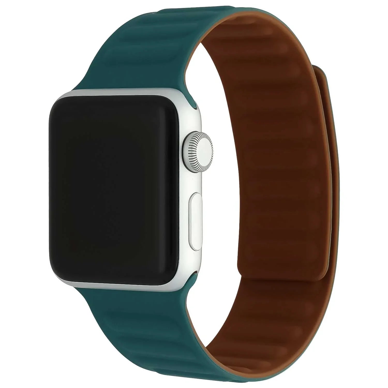 Apple Watch solo ribbel bandje - siliconen - malachiet groen