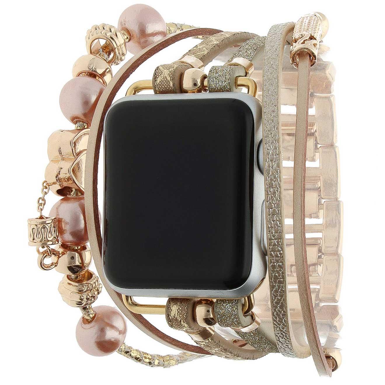 Apple Watch bandje - sieraad - Liz goud glitter