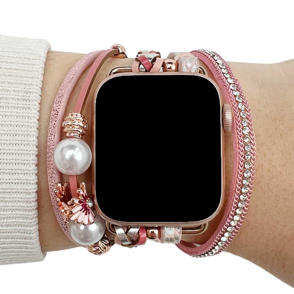 Apple Watch bandje - sieraad - Liz roze