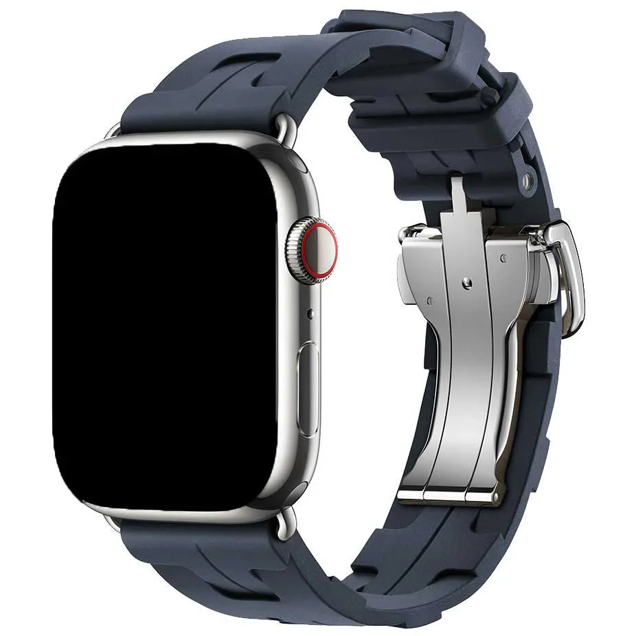 Apple Watch bandje kilim - siliconen - blauw