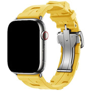 Bracelet Apple Watch kilim - silicone - jaune
