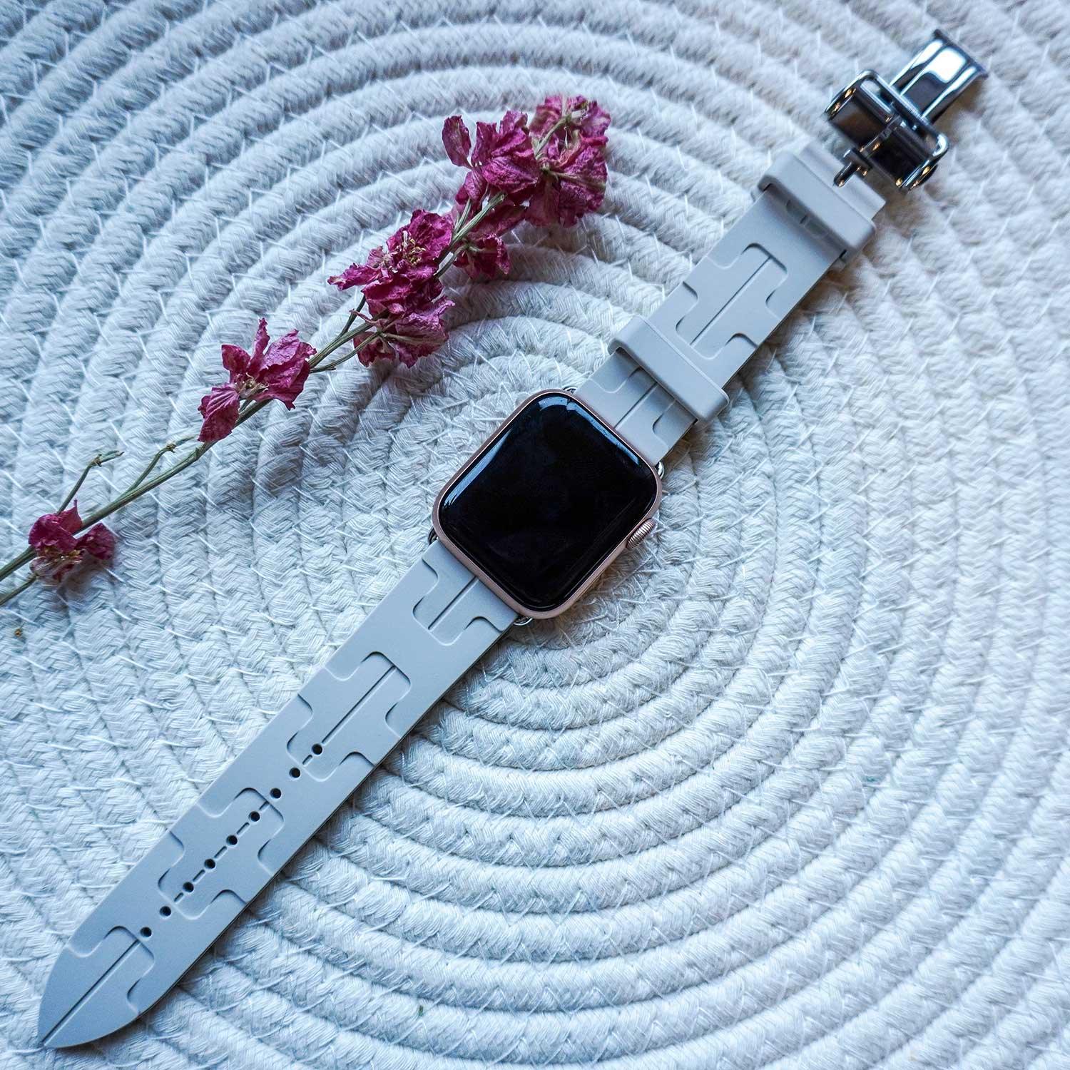 Apple Watch bandje kilim - siliconen - grijs
