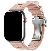 Bracelet Apple Watch kilim - silicone - rose des sables