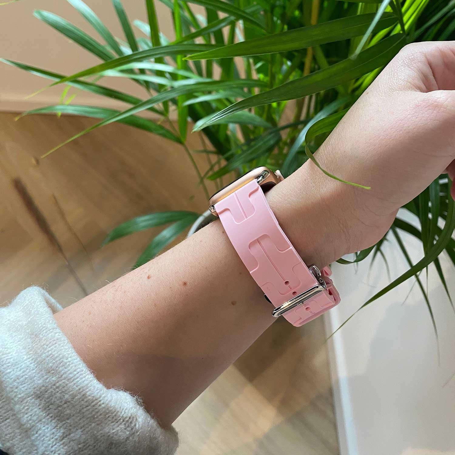 Apple Watch bandje kilim - siliconen - roze