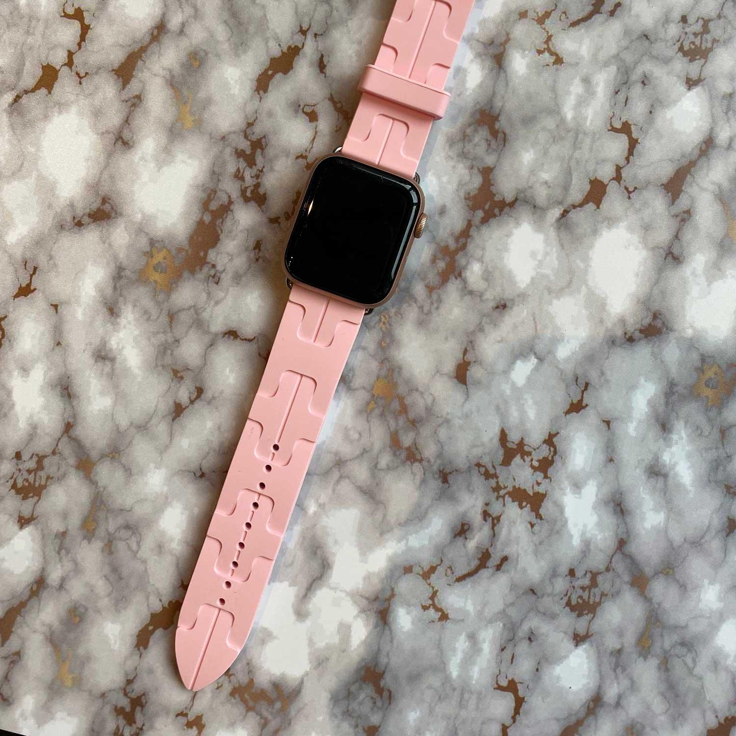 Apple Watch bandje kilim - siliconen - roze