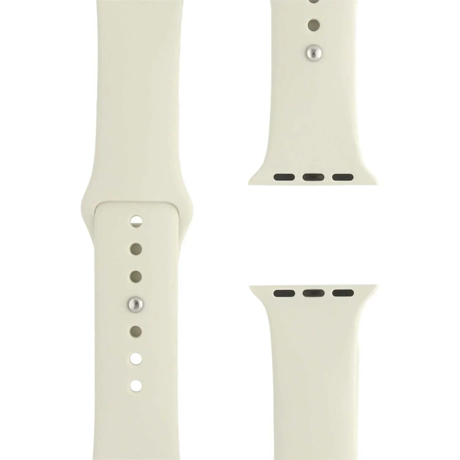 Bracelet Apple Watch Teyra - silicone - blanc antique