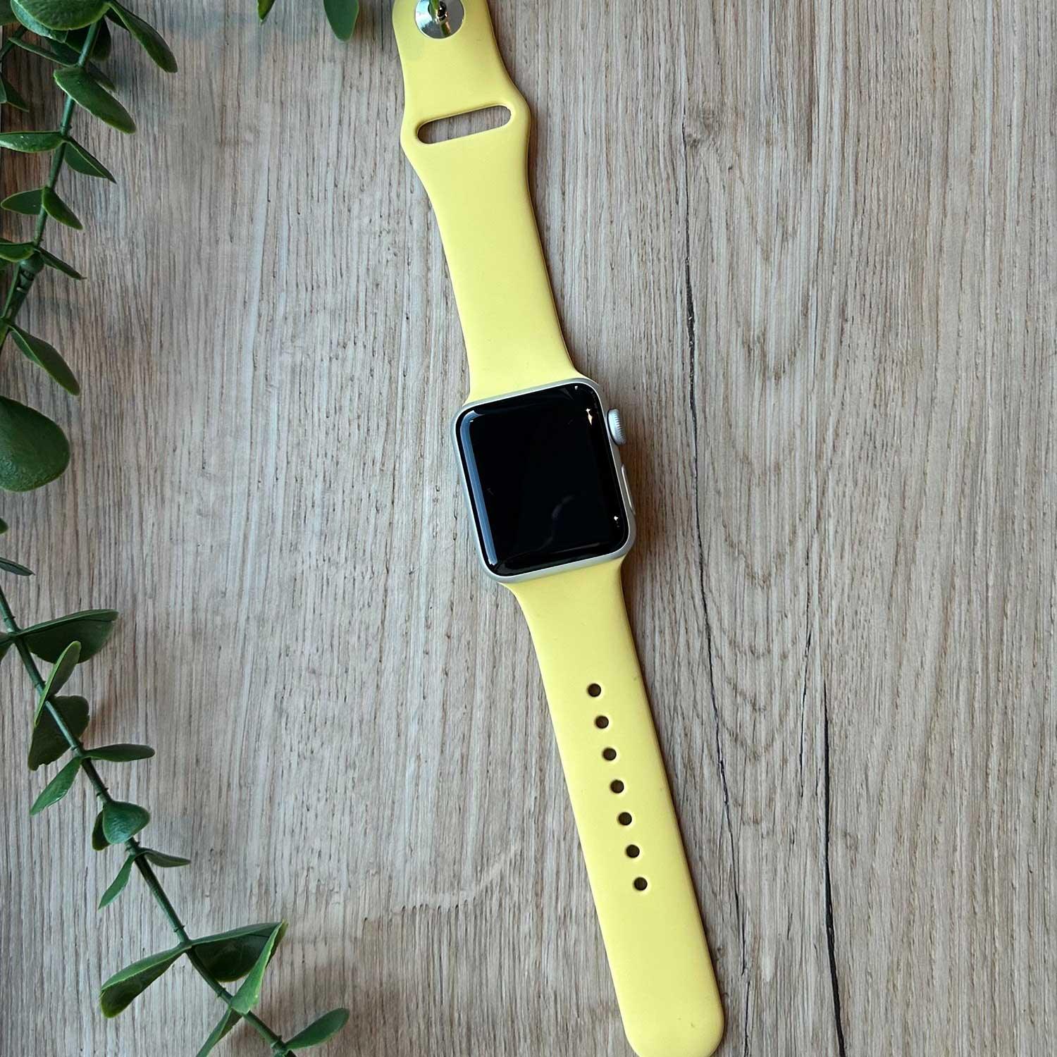 Bracelet Apple Watch Teyra - silicone - citron