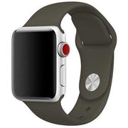 Apple Watch bandje Savro - siliconen - donker olijf