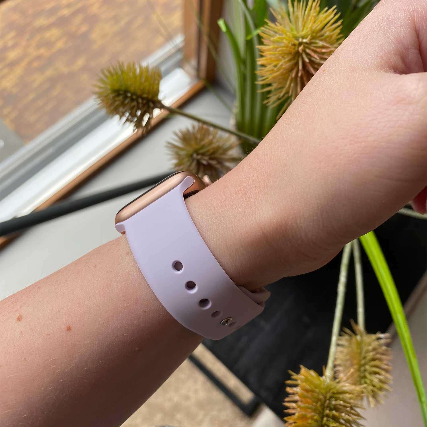 Apple Watch bandje - siliconen - elegant paars
