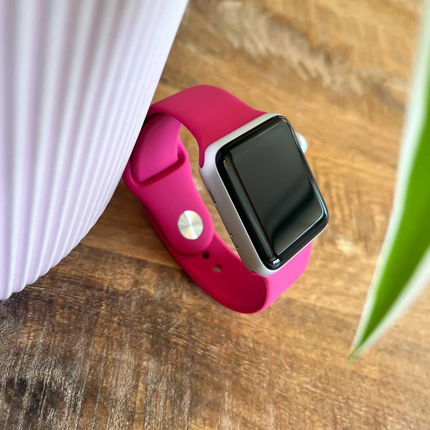 Apple Watch bandje - siliconen - granaatappel
