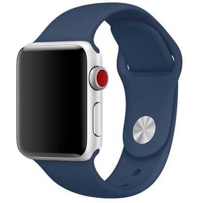 Apple Watch bandje Ovaro - siliconen - kobalt