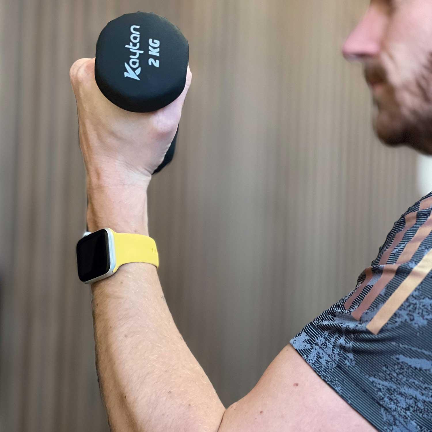 Bracelet Apple Watch Teyra - silicone - jaune ensoleillé