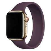 Apple Watch bandje - siliconen - solo loop - donkere kers