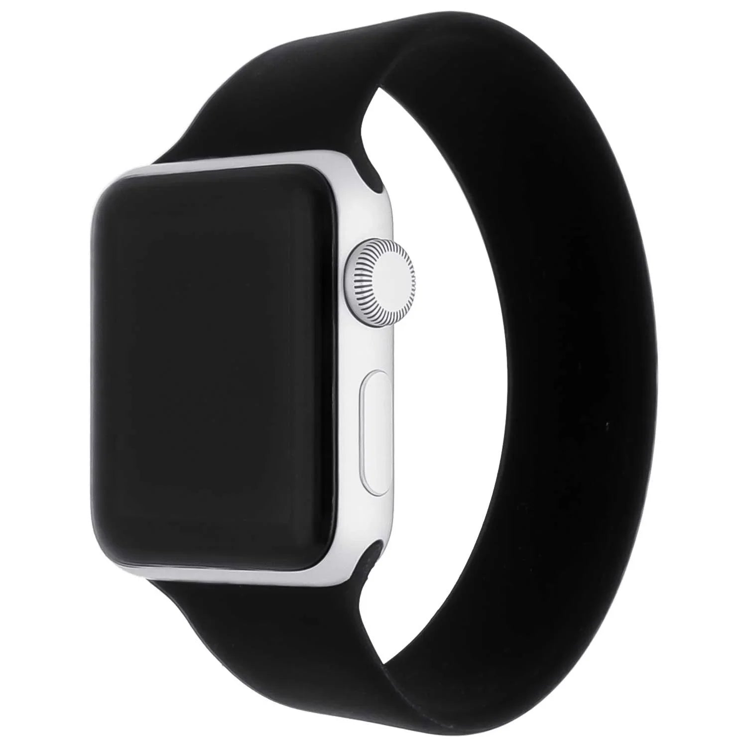 Bracelet Apple Watch - silicone - boucle unique - noir
