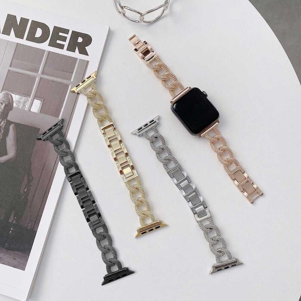 Apple Watch bandje Chain - staal - rose goud