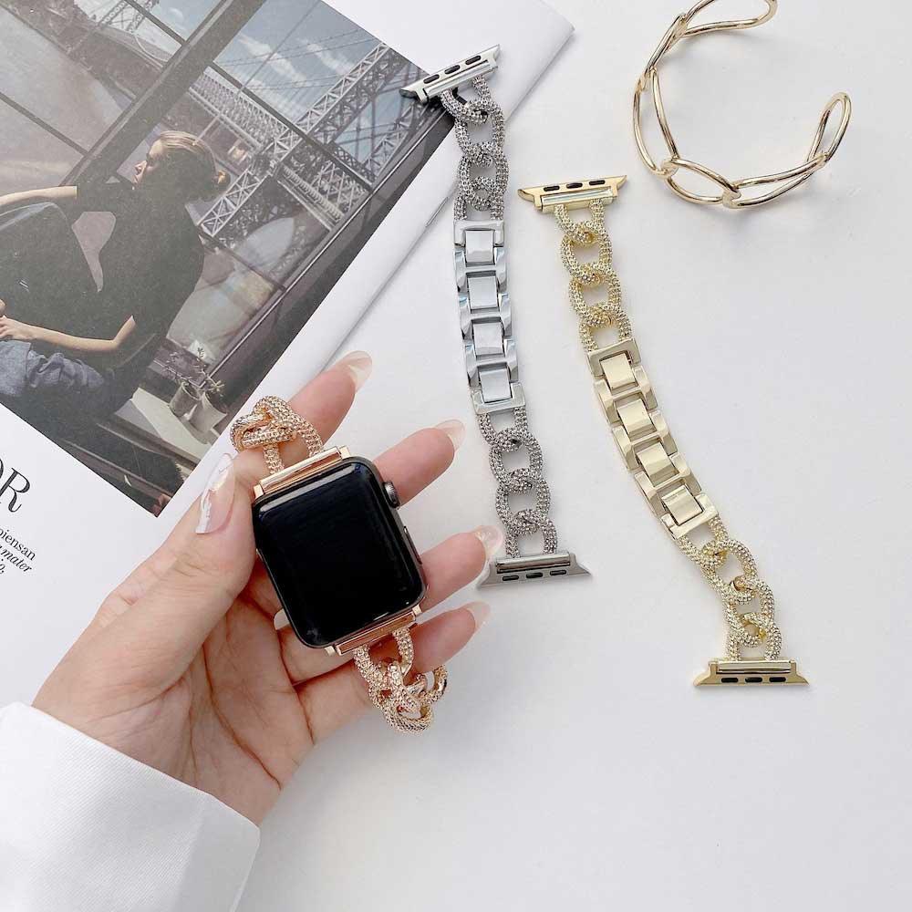 Apple Watch bandje Chain - staal - zwart