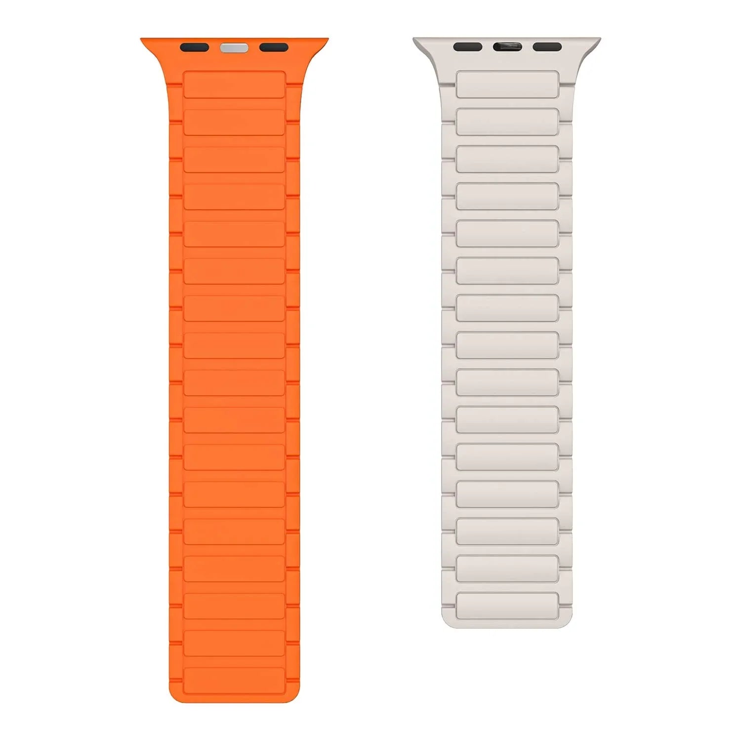 Apple Watch bandje Zyro - siliconen - sterrenlicht oranje