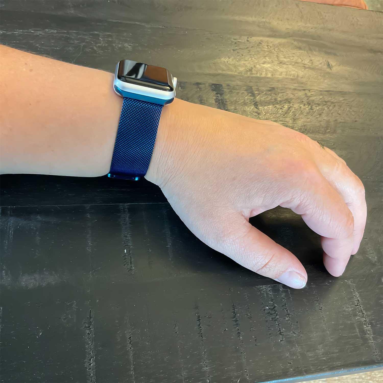 Apple Watch bandje Fiore - milanese - blauw