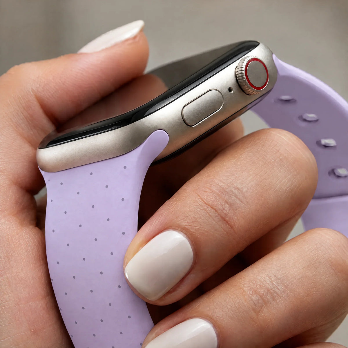 Bracelet Apple Watch Dots - silicone - Violet
