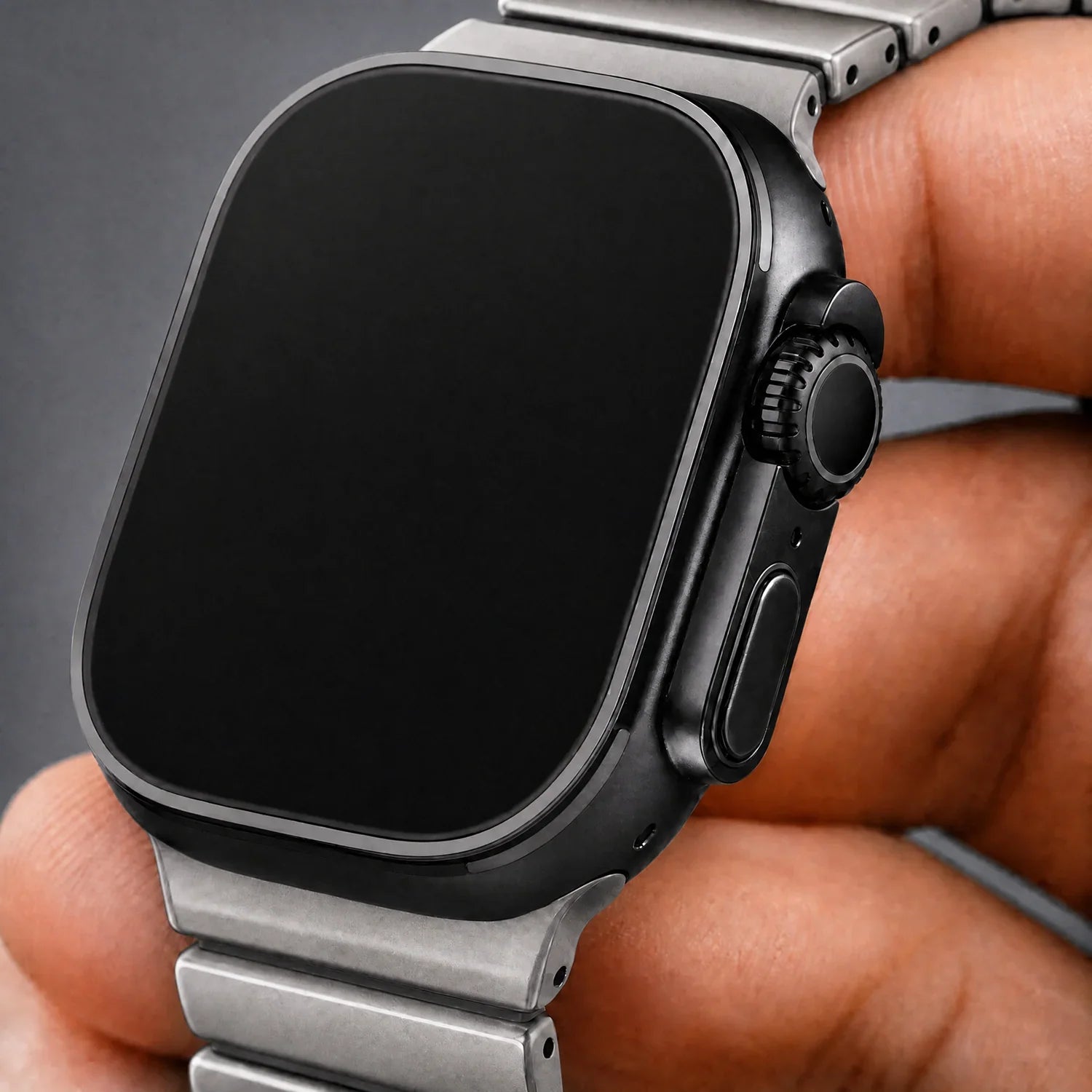 Apple Watch bandje Ember - staal - titanium zwart
